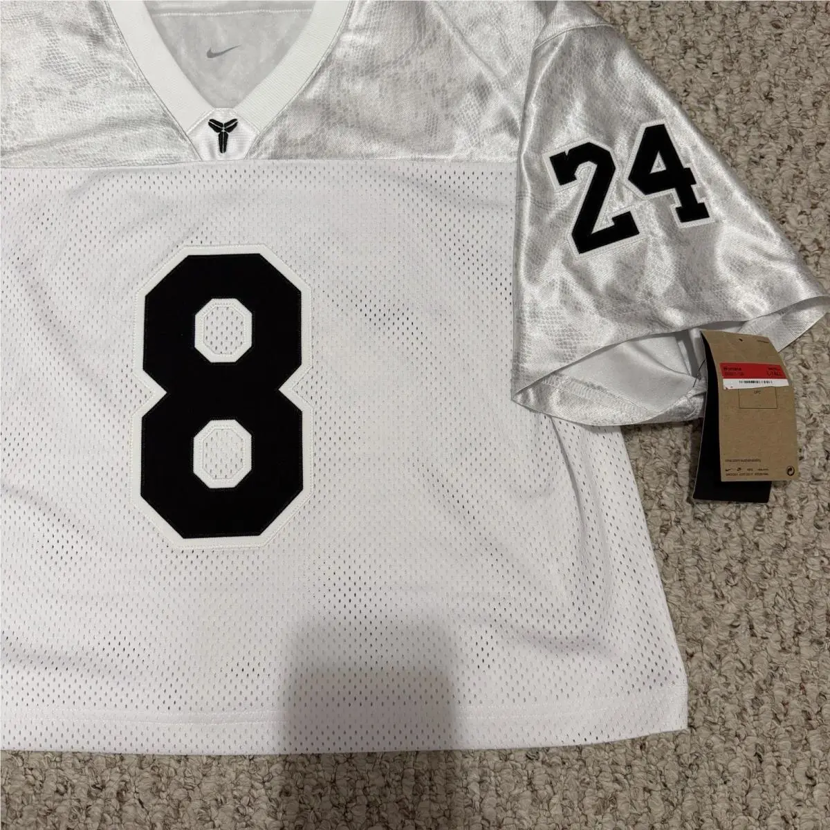 Nike clothing - Nike Kobe Football Jersey - Kobe Football Jersey - IB0001-100 - White/Black 3