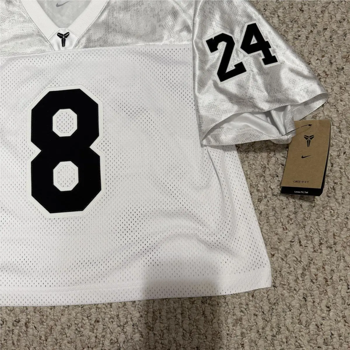 Nike clothing - Nike Kobe Football Jersey - Kobe Football Jersey - IB0001-100 - White/Black 5