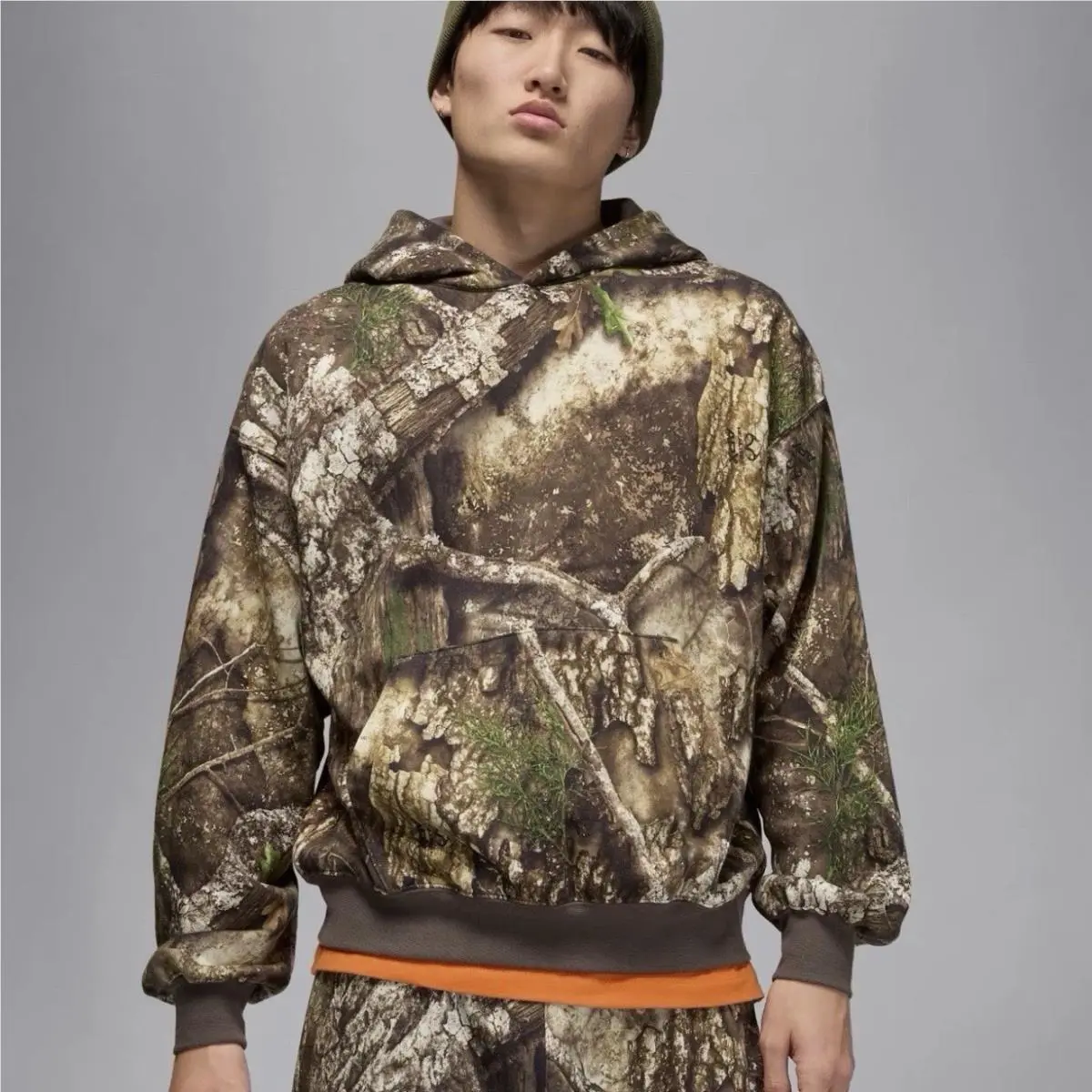 Nike Jordan Brooklyn Fleece Realtree Pullover Hoodie HV1860-222 Men’s Large