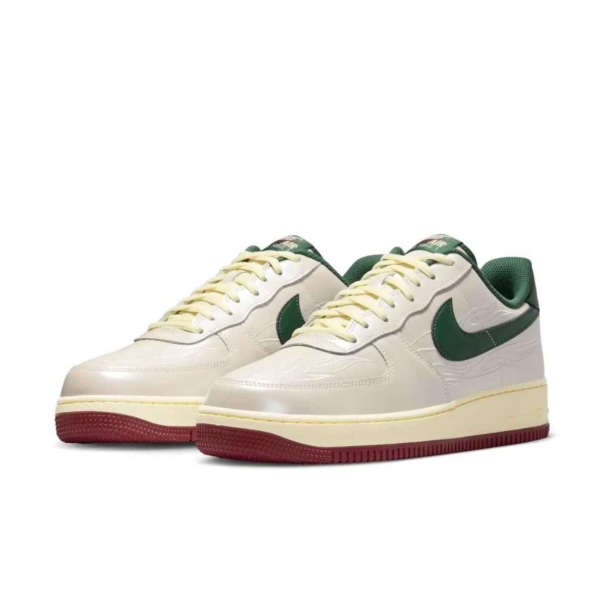 Mens Nike Air Force 1 07 LV8 Phantom/fir-alabaster-team Red IR5896-030-SIZE 8.5 - PHANTOM/FIR-ALABASTER-TEAM RED