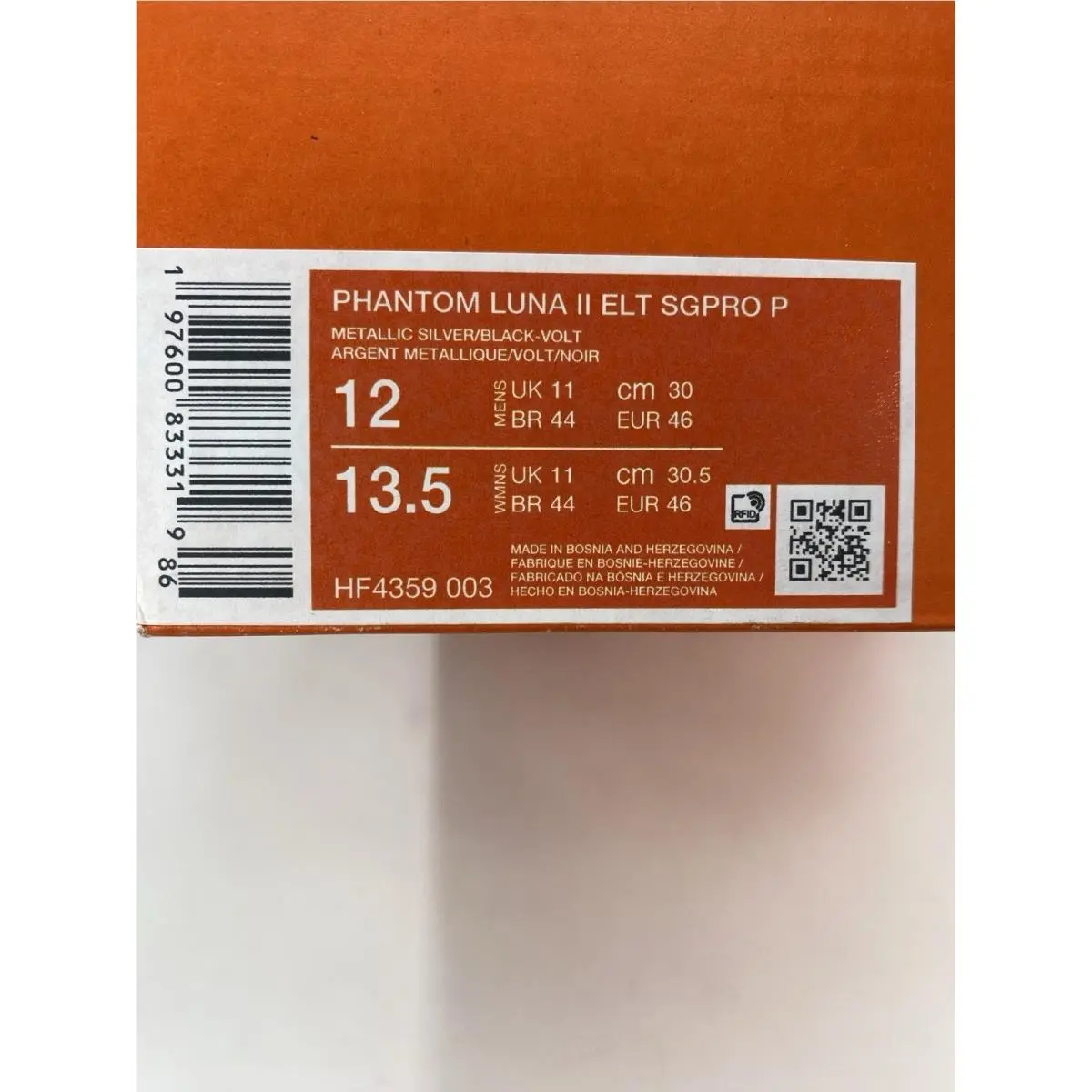 Nike shoes - Nike Phantom Luna - Phantom Luna - HF4359 003 - Metallic Silver/Black-Volt (UPC: 197600833319) 8