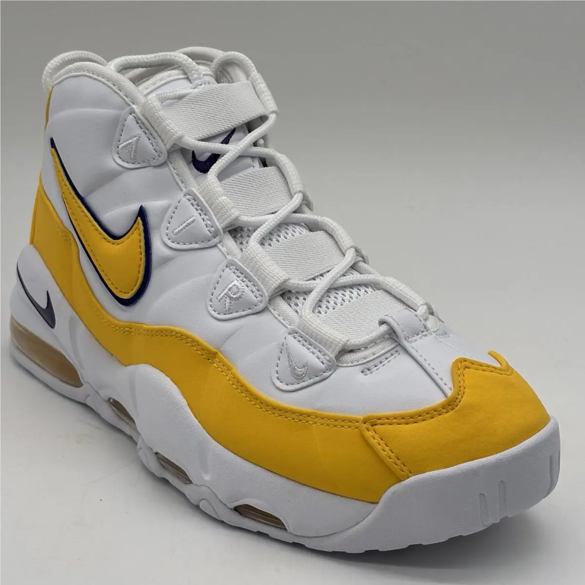 Nike Air Max Uptempo `95 Lakers White Yellow CK0892 102 Mens Size 10 Shoes