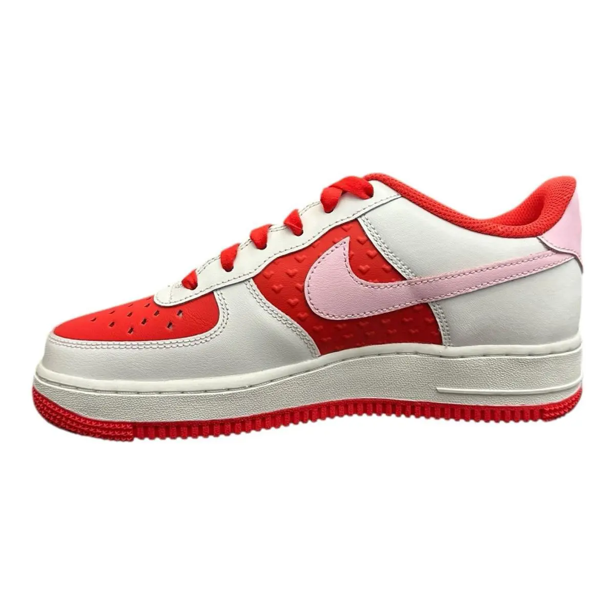 Kid`s Size 5.5Y Nike Air Force 1 Low Valentine`s Day HV5165-121