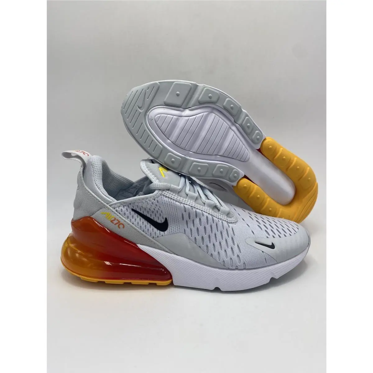 Nike Air Max 270 GS Pure Platinum Black Lightening Shoes HF5179 001 Size 6Y