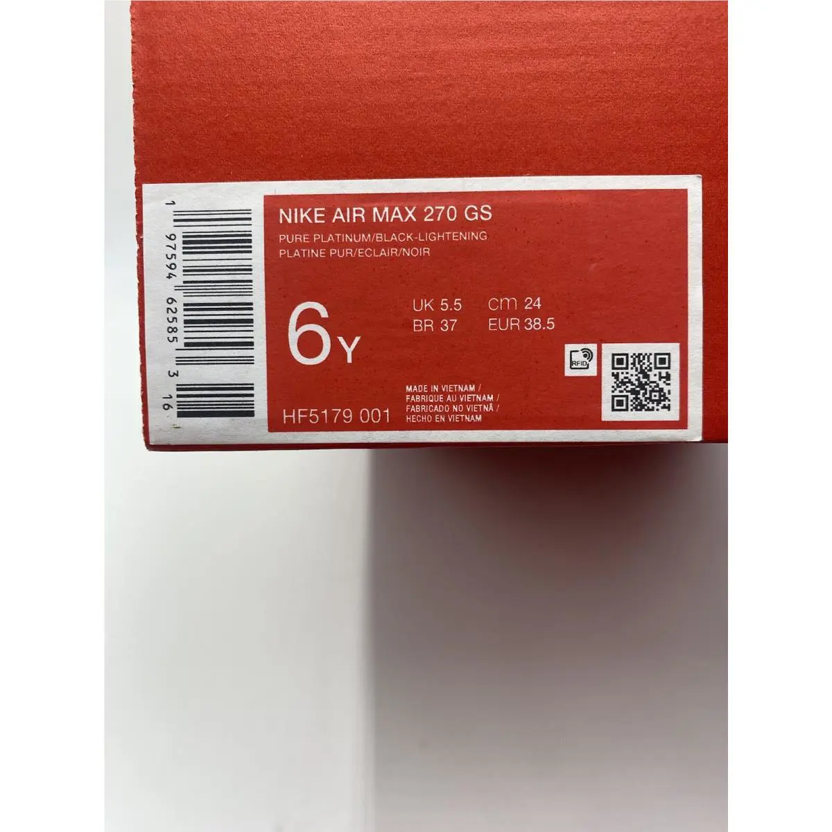 Nike shoes - Nike Air Max 270 - Air Max - HF5179 001 - Pure Platinum/Black-Lightening (UPC: 197594625853) 6