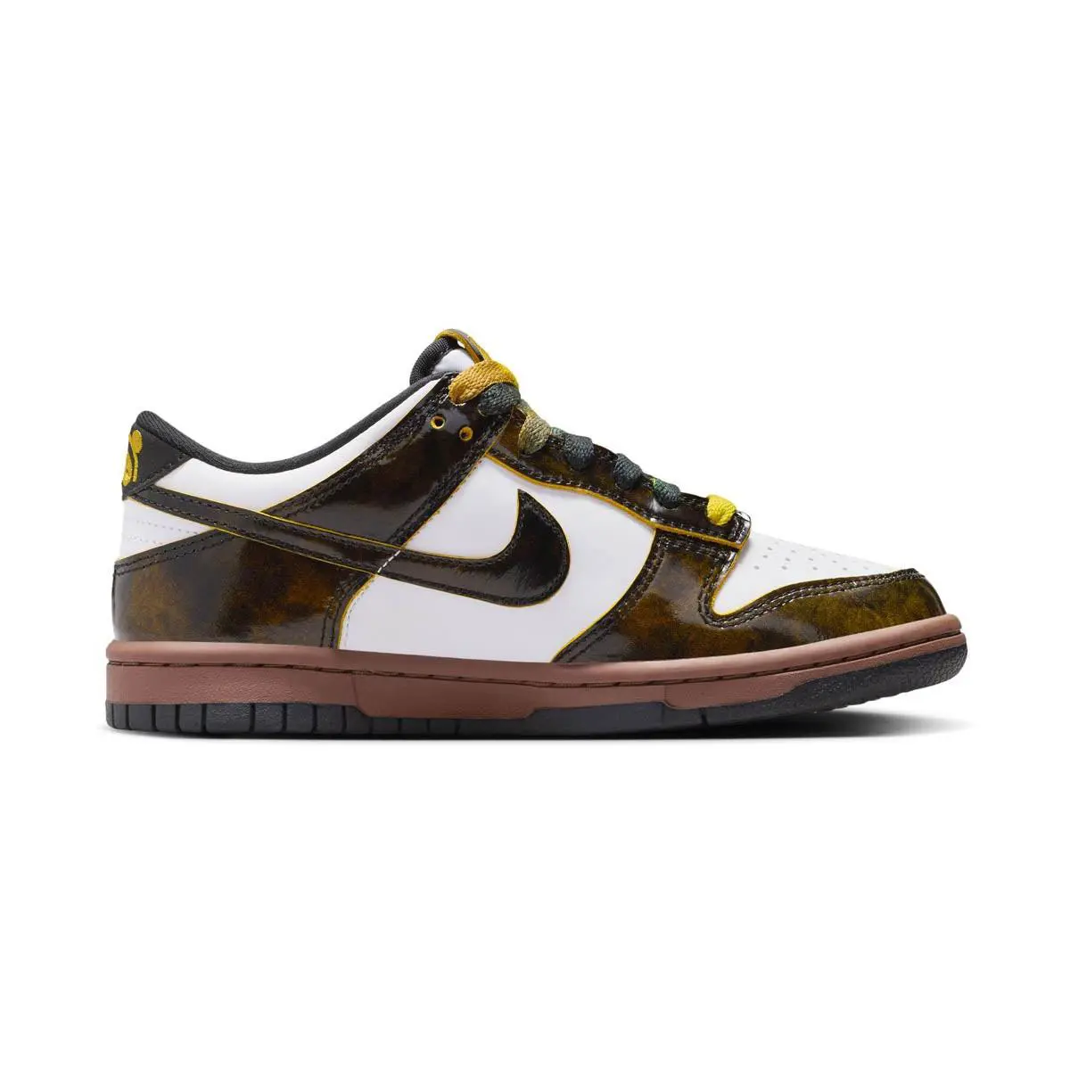 Boys Grade School Nike Dunk Low Se_white/bright Citron-brown HQ9294-100-SIZE 4