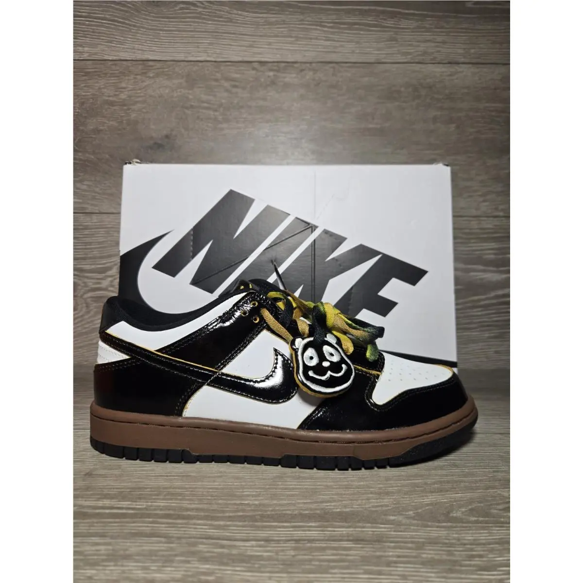 Nike Dunk Low SE Panda - Monium White Citron Black Size 6.5 Youth / 8 Women