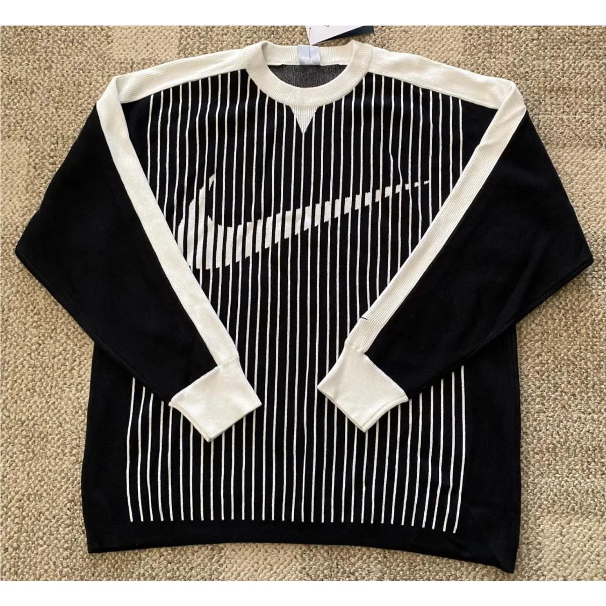 Nike Sweater Sportswear Club Jersey Crew Neck II1196-010 Black Men`s M