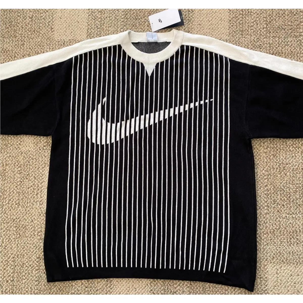 Nike Sweater Sportswear Club Jersey Crew Neck II1196-010 Black Men`s M
