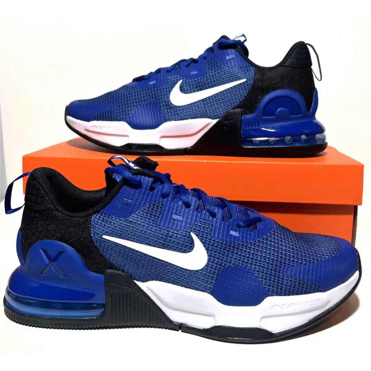 Nike Air Max Alpha Trainer 5 Mens Size 9.5 Blue White Gym Athletic Sneakers