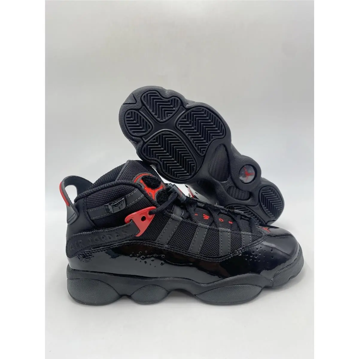 Nike Jordan 6 Rings GS Black Fire Red Anthracite 323419 026 Size 5.5Y