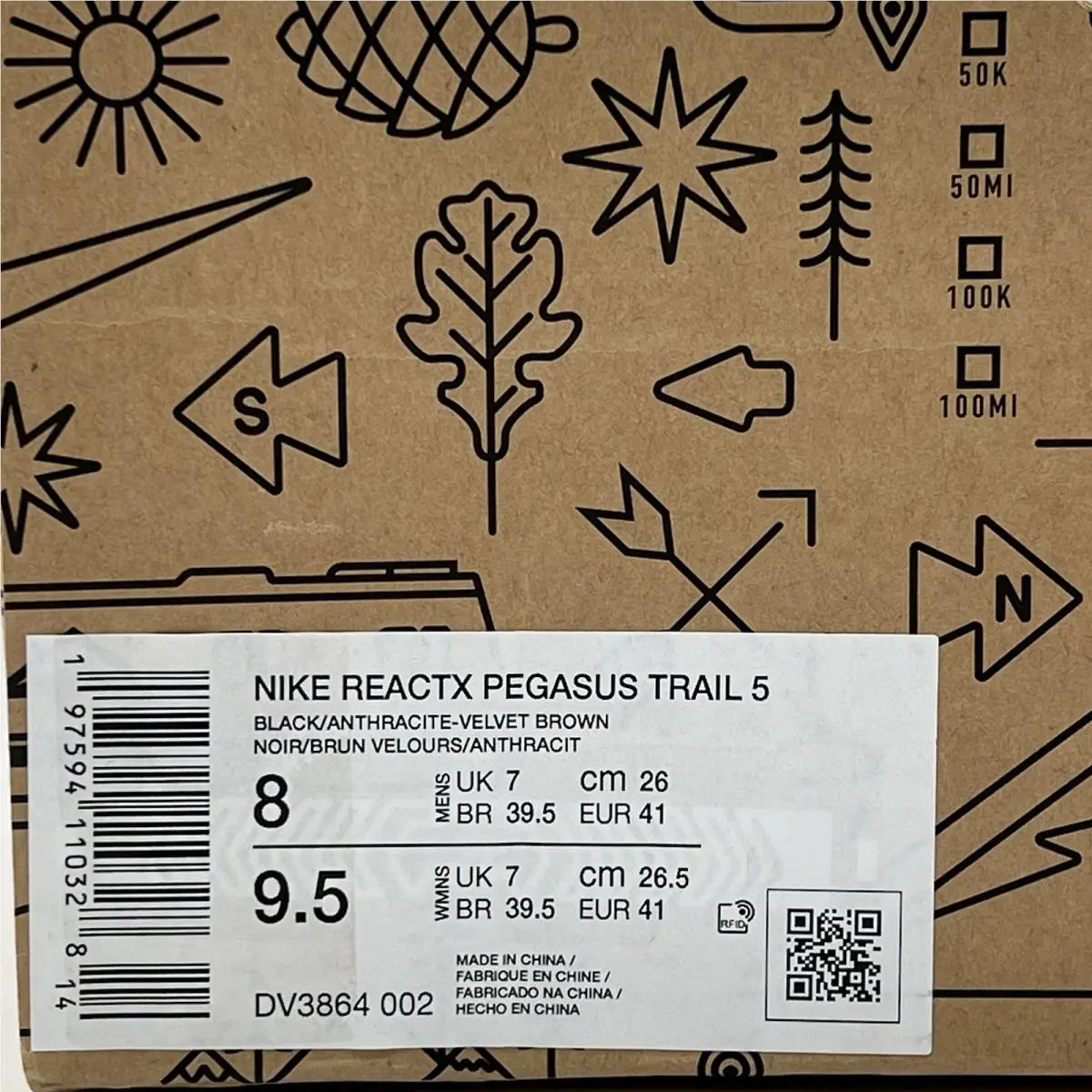 Nike shoes - Nike Reactx Pegasus Trail 5 - DV3864 002 - Black 5