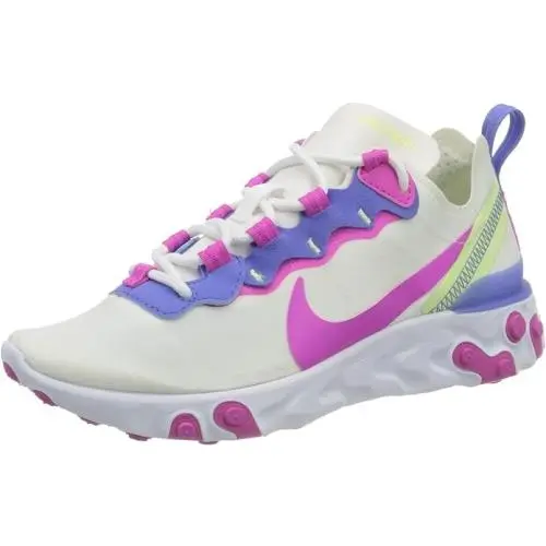 Nike React Element 55 BQ2728 104 White Fire Pink Sapphire Women’s Us 6 Running