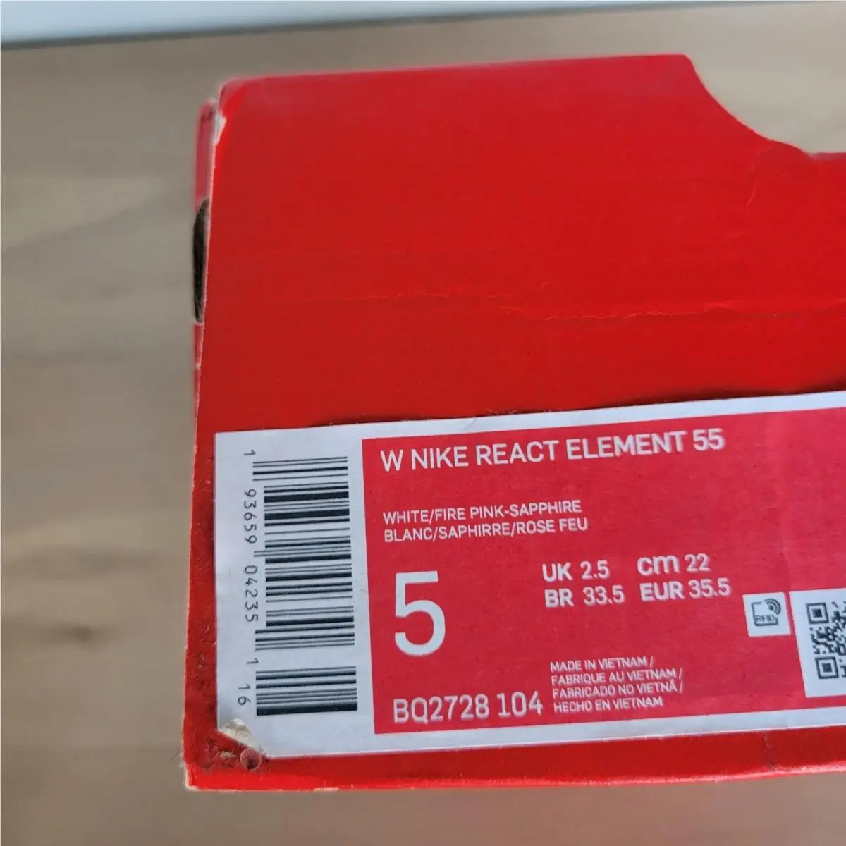 Nike shoes - Nike React Element 55 - React Element - BQ2728-104 - White (UPC: 193659042351) 6