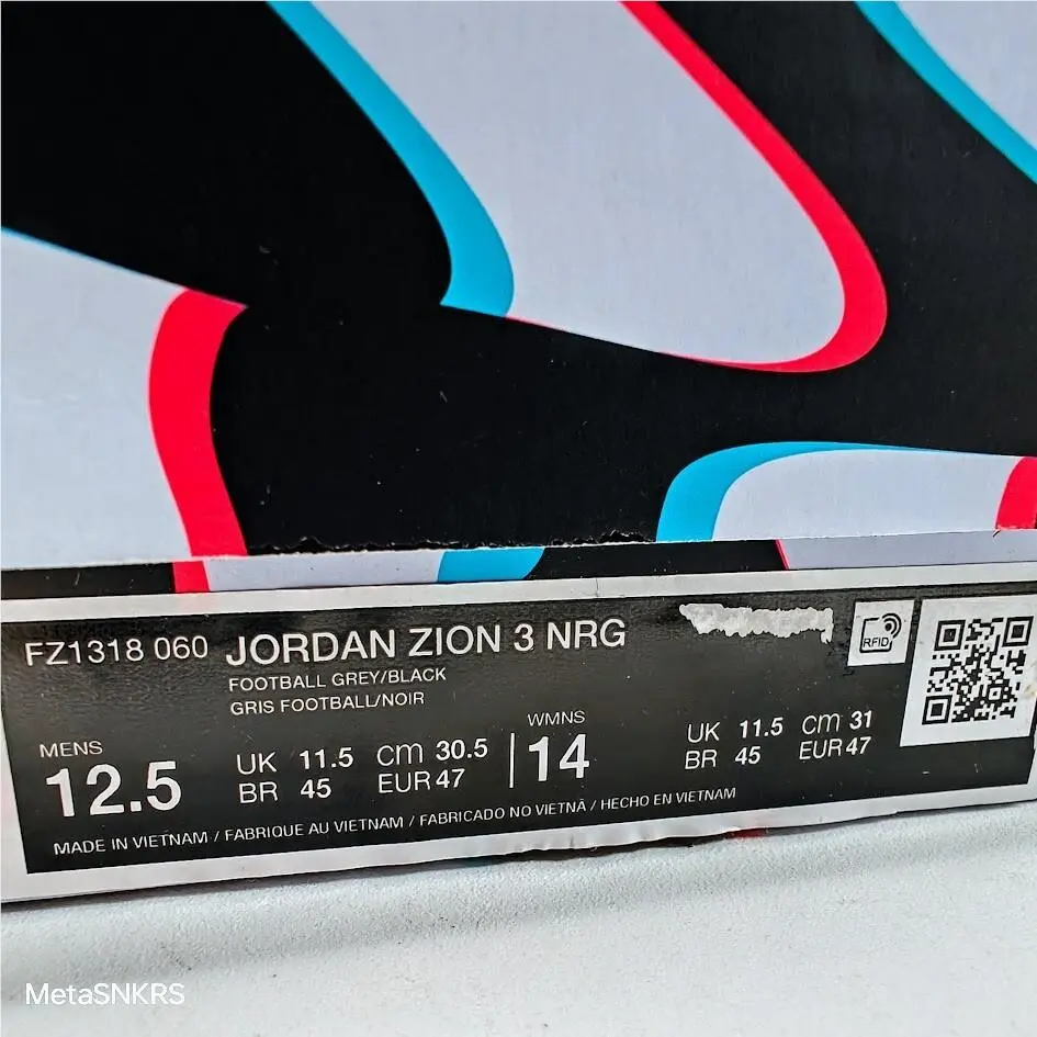 Nike shoes - Jordan Zion 3 - Zion - FZ1318-060 - Football Grey/Flash Crimson/Chlorine Blue/Black 0