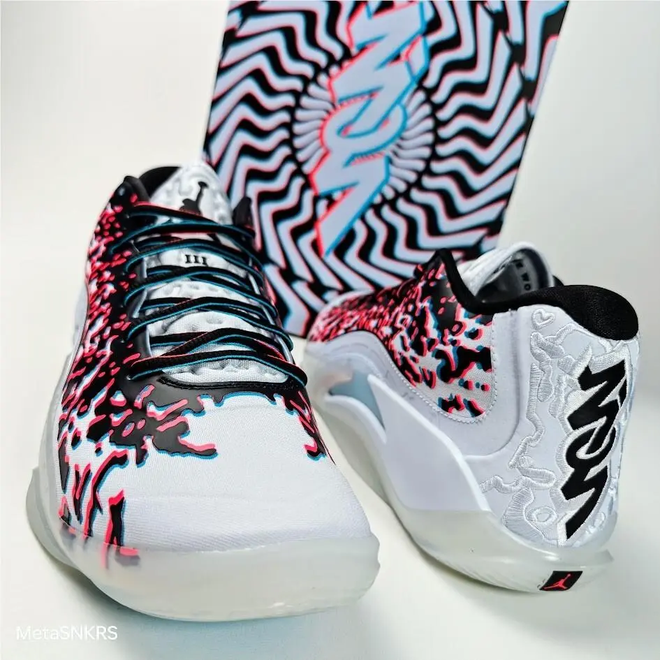 Nike shoes - Jordan Zion 3 - Zion - FZ1318-060 - Football Grey/Flash Crimson/Chlorine Blue/Black 2