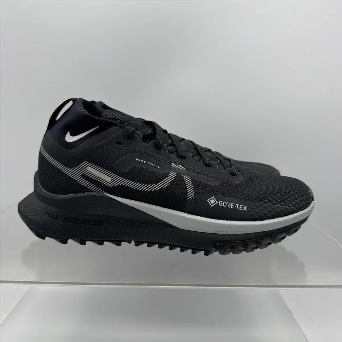Nike React Pegasus Trail 4 Gtx Gore-tex Black DJ7929-001 Women Size 6 - Black