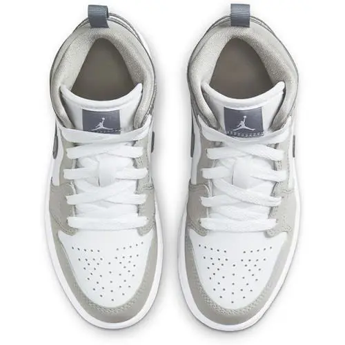 Nike shoes - Air Jordan 1 Mid - Air Mid - HF3194 100 - White/Cool Grey-Medium Grey (UPC: 197859605231) 2