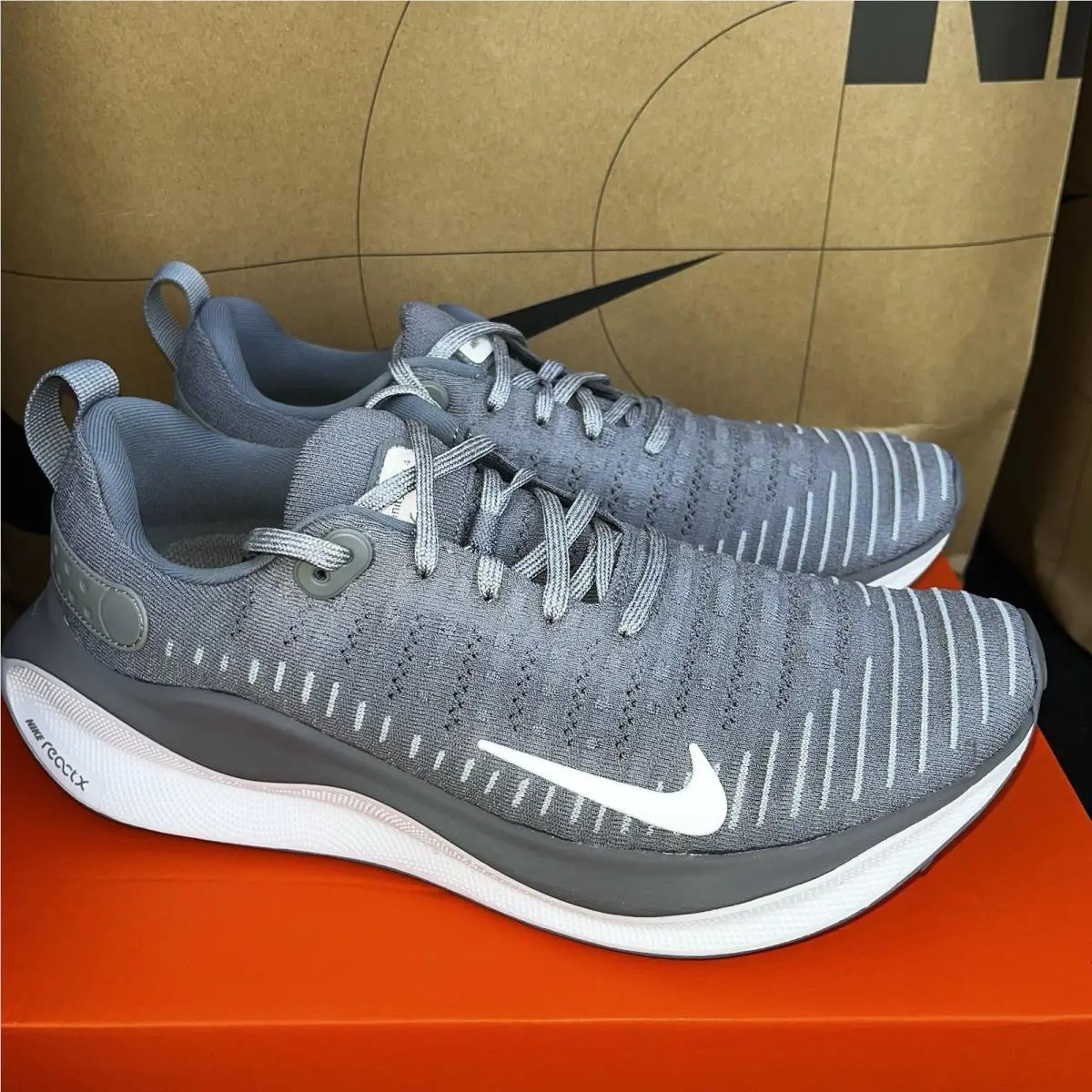 Nike Reactx Infinity Run 4 Cool Grey White Gunsmoke Nby FJ1221 008 Size 9