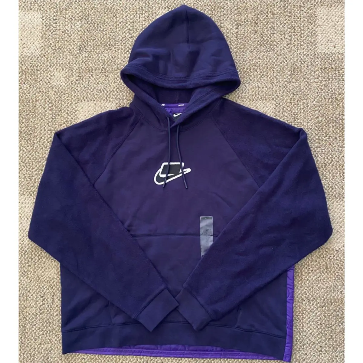 Nike Hoodie Sweatshirt Fleece Quilted French Terry BV4601-498 Men`s Xxl