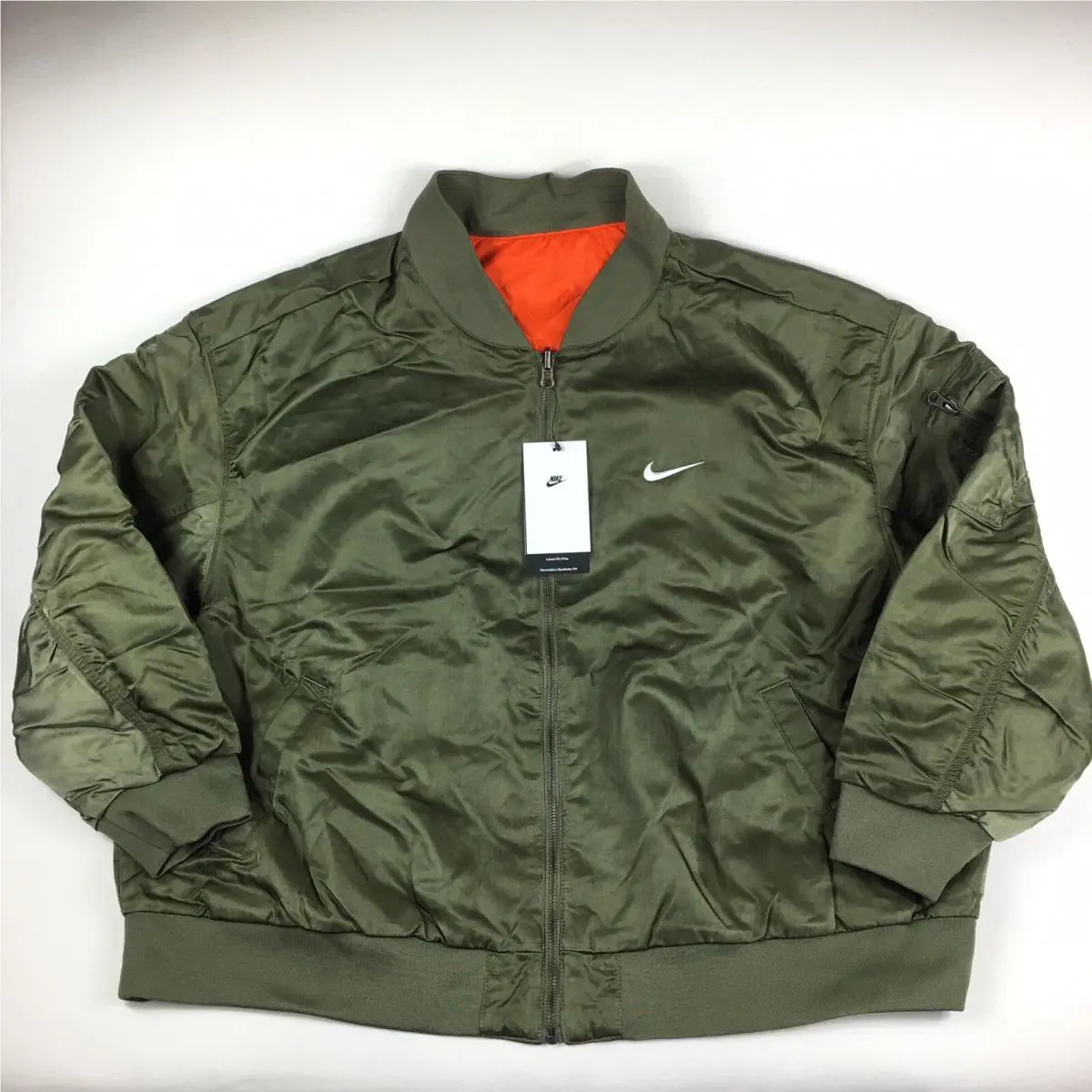 Nike Reversible Varsity Bomber Jacket Loose Fit Plus Women’s Size 2X FB3206-222