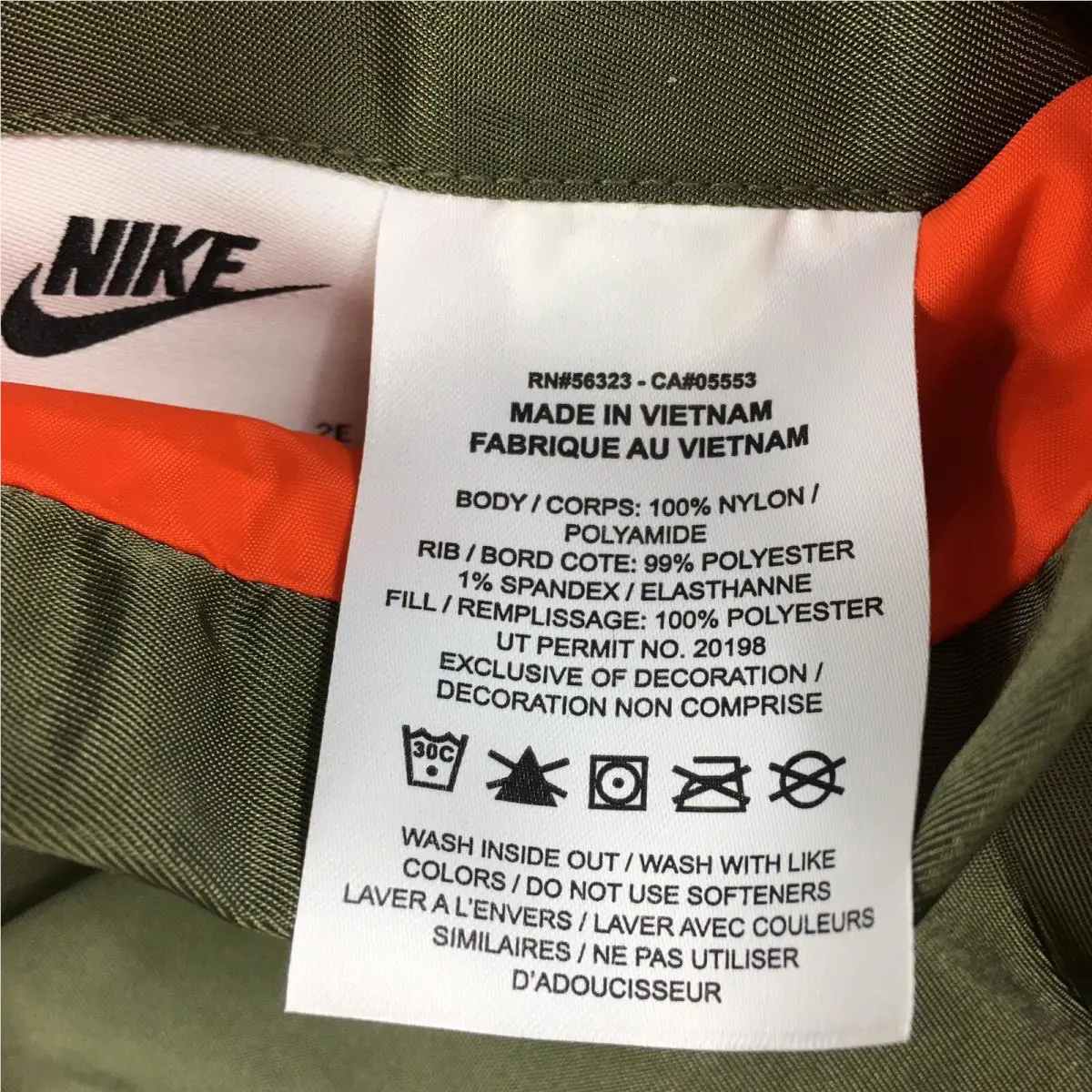 Nike clothing - Nike Trail - Trail - FB3206 - Satin Green/Orange (UPC: 196153494695) 8