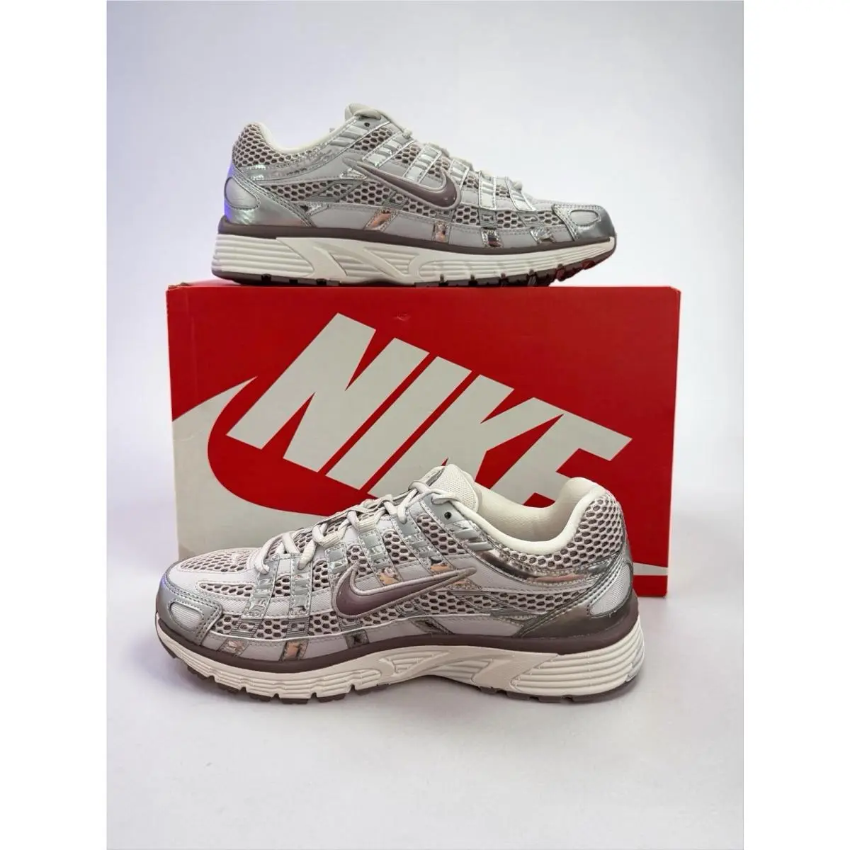sz 8.5 Women`s P-6000 Sneakers Platinum Violet Taupe Grey IB4019019 by Nike