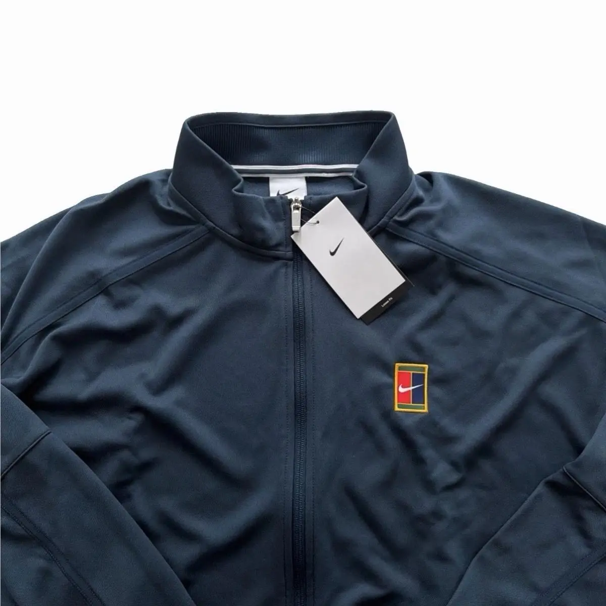 Men Medium Tall-nikecourt Heritage Tennis Track Jacket Navy Blue FZ6927-478 by Nike