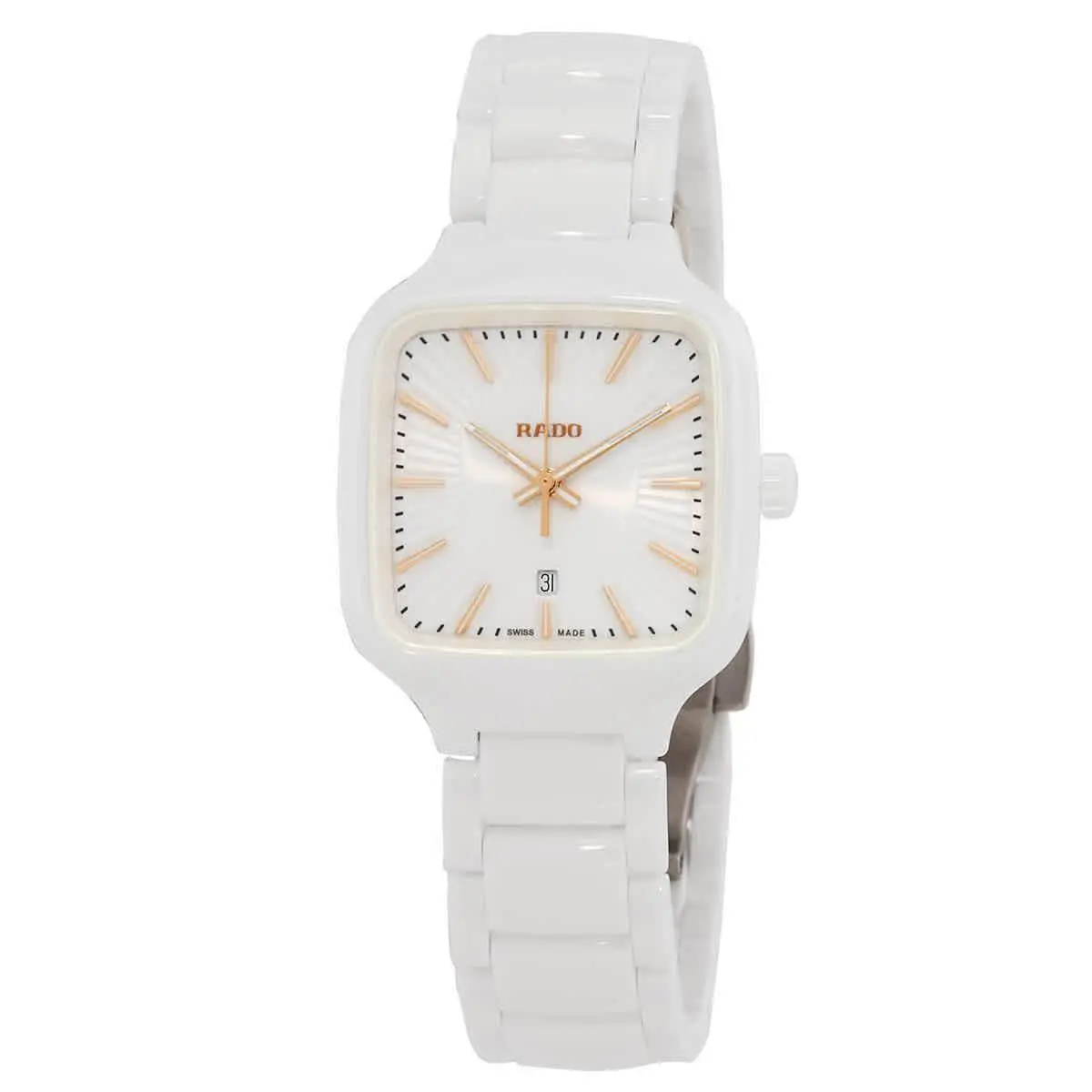 True Square Quartz White Dial Ladies Watch R27072012 by Rado
