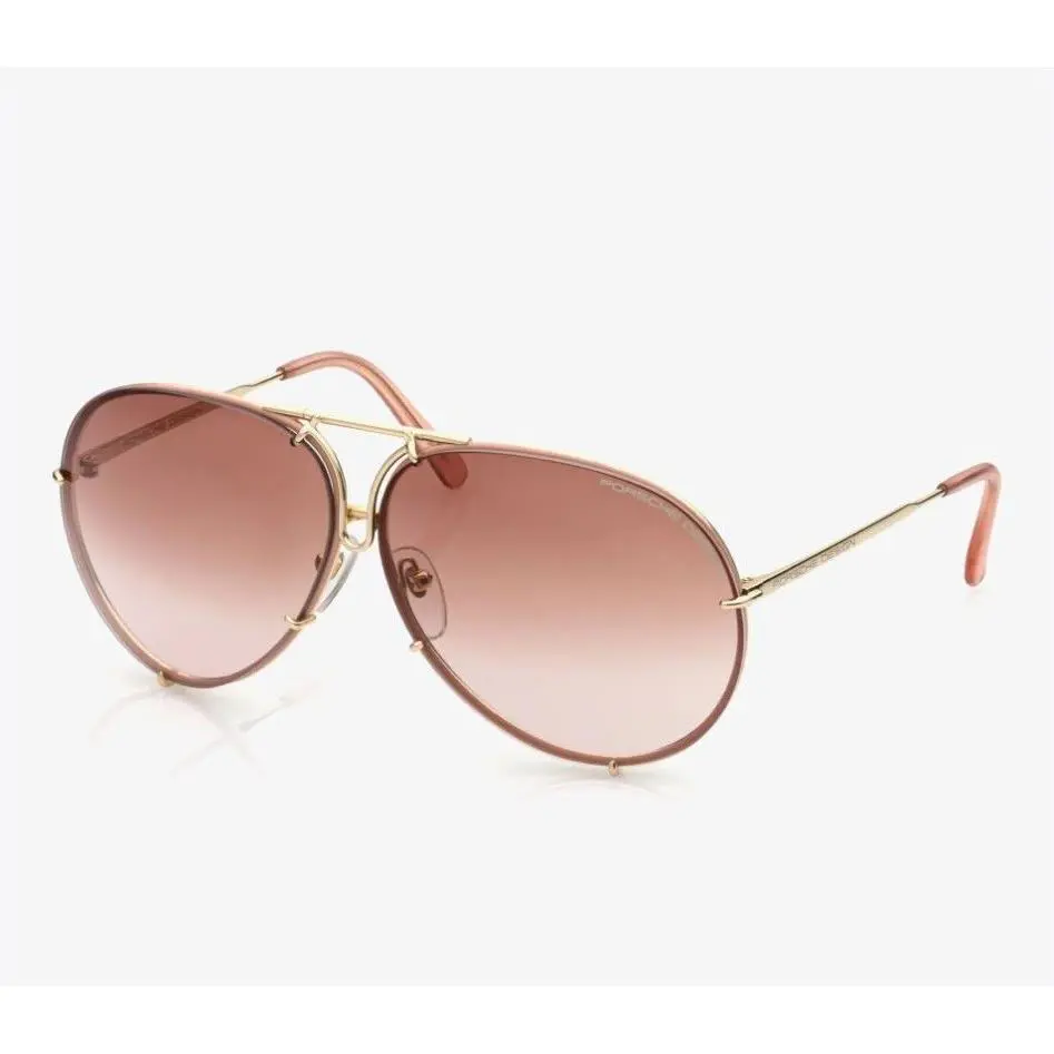 Porsche Design P8478 Iconic Ladies Sunglasses F Gold Rose/terra Cotta Gradient