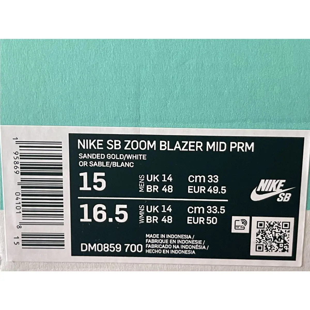 Nike shoes - SB ZOOM BLAZER MID - ZOOM BLAZER MID - DM0859-700 - Gold (UPC: 0195869041018) 4