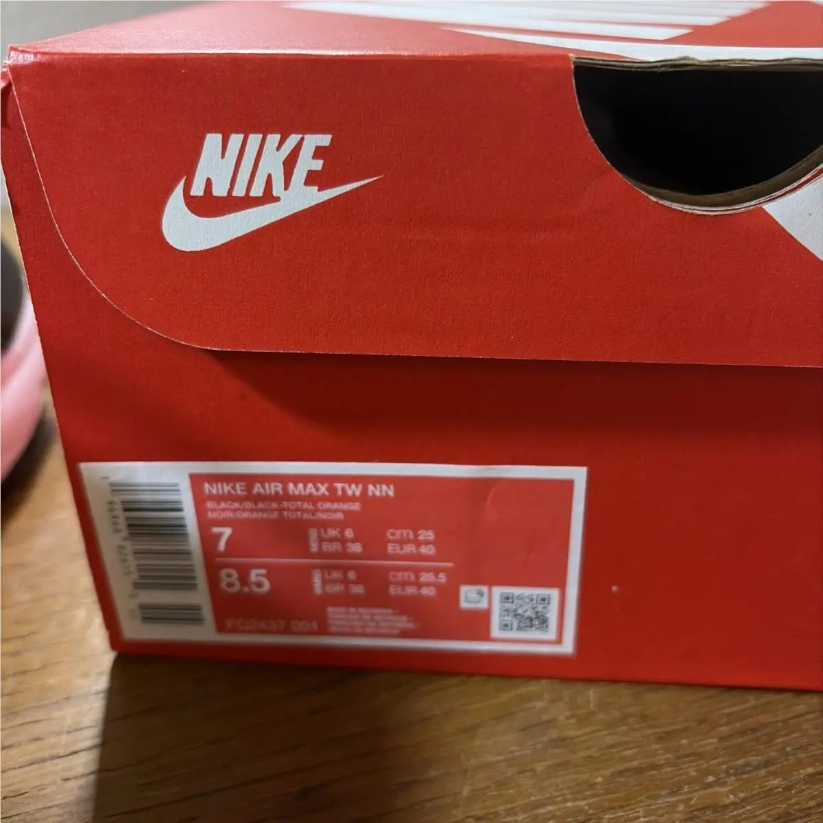 Nike shoes - Nike Air Max TW NN - FQ2437 001 - BLACK / TOTAL ORANGE 5