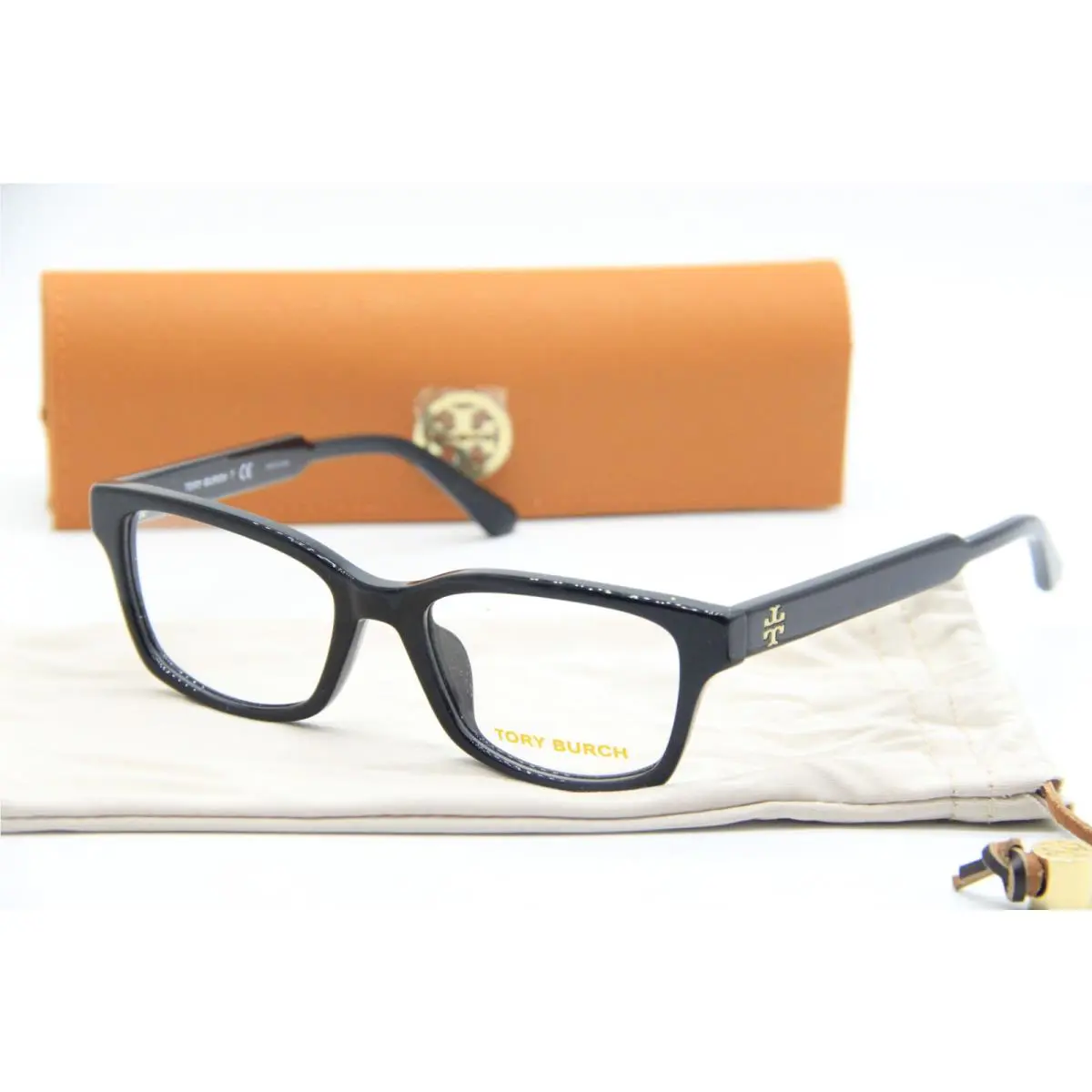 Tory Burch TY 2116U 1835 Black Gold Eyeglasses W/case 51-17