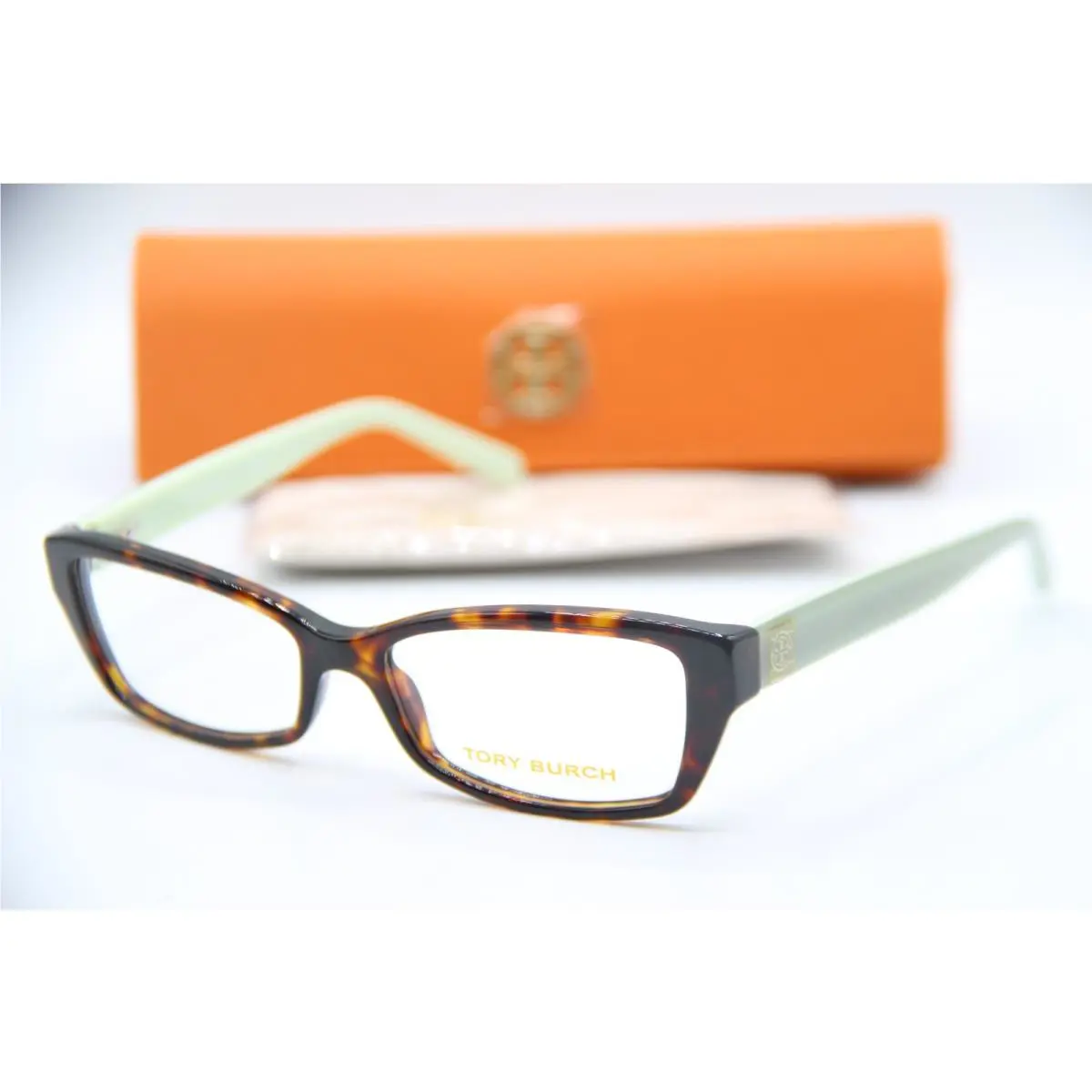 Tory Burch TY 2041 1286 Havana Green Gold Frames Eyeglasses 51-15