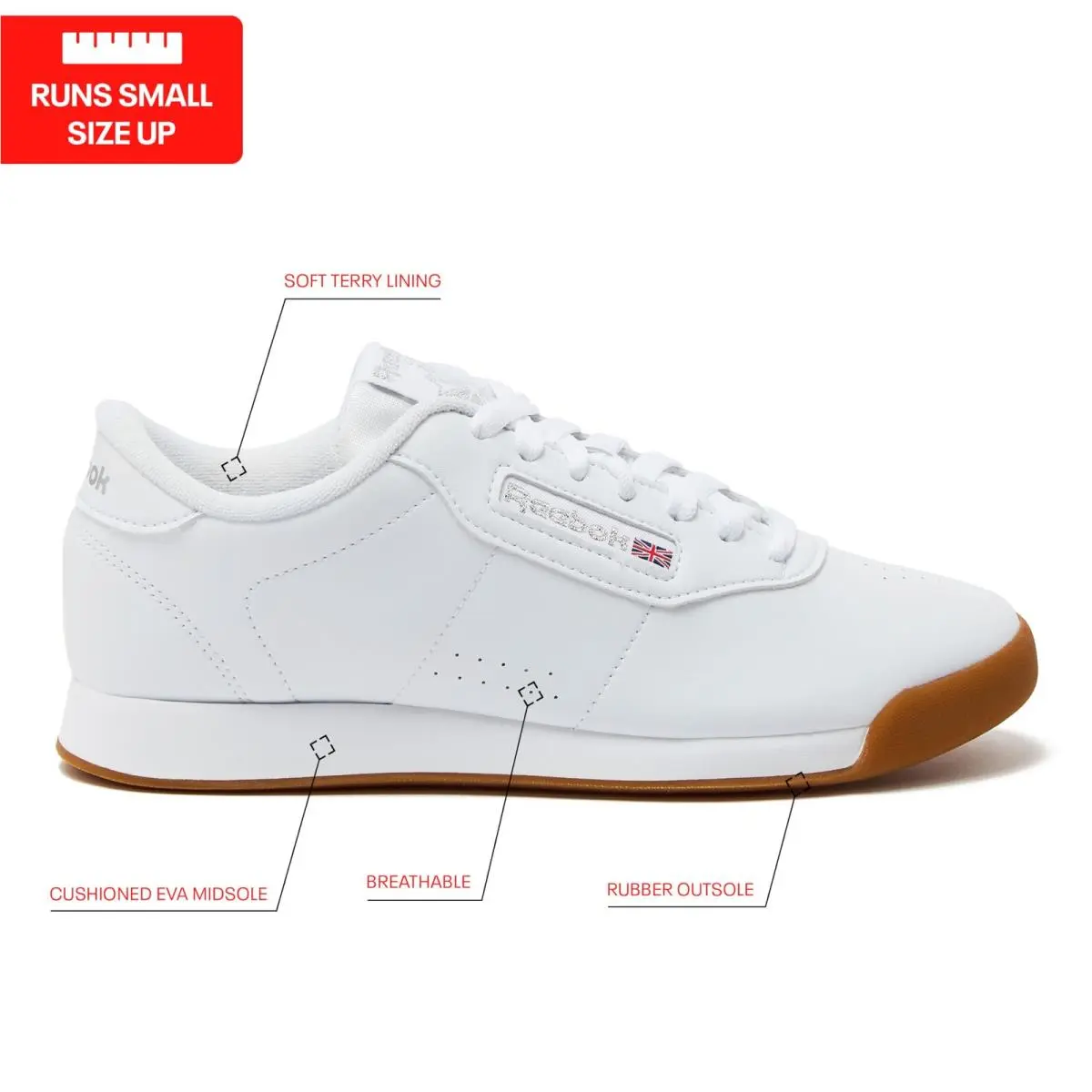 Reebok shoes - mu 536 - BS8458 - white gum (UPC: 889773349819) 0