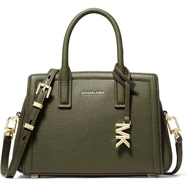 Laila Extra Small Crossbody Bag Women`s Purse Handbag Gold-tone Hardware/Embossed Goat Leather/Ivy by Michael Kors