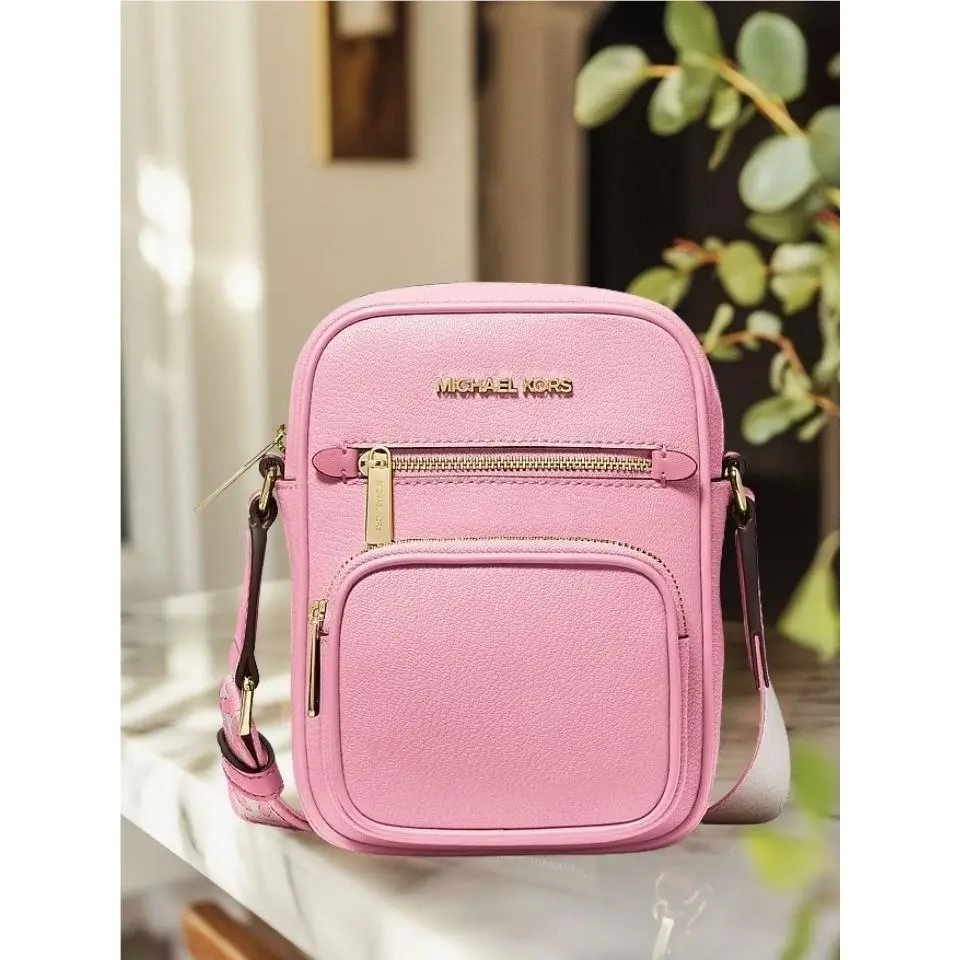 Michael Kors Jet Set Medium Women Leather NS Pocket Crossbody Bag Variation