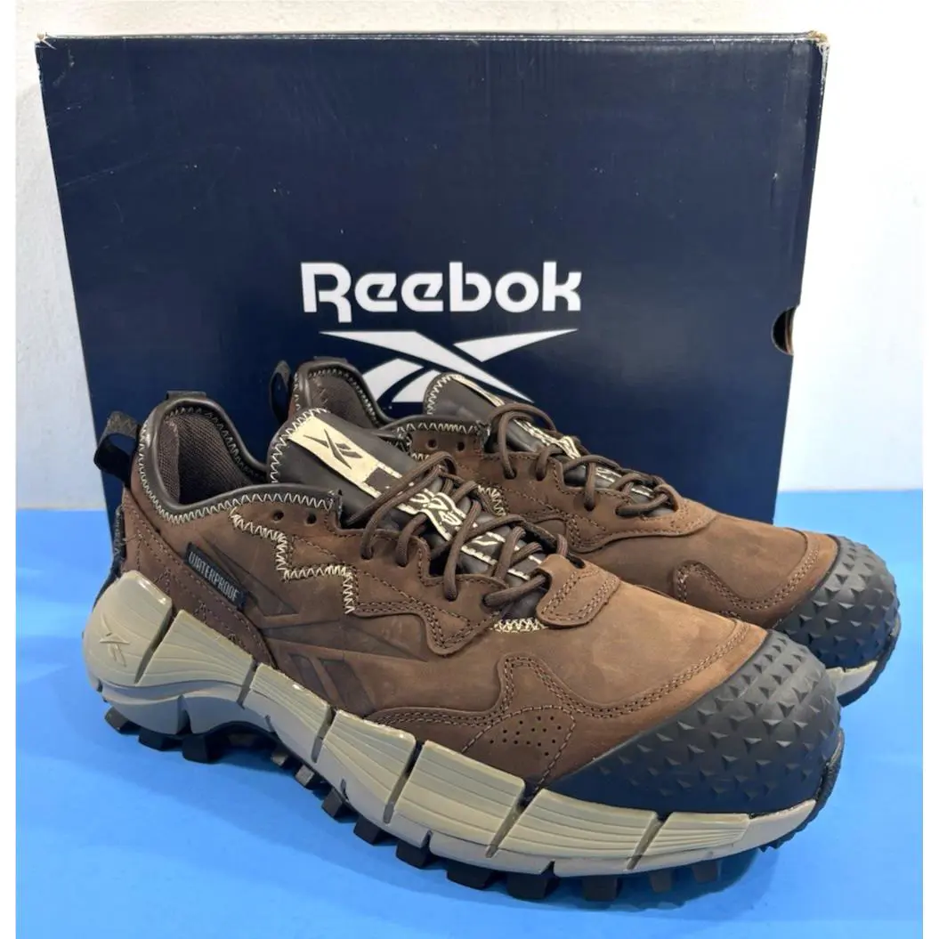 7 M Reebok Mens Zig Kinetica Edge ll Work WP Trail Boots RB3020 Brown