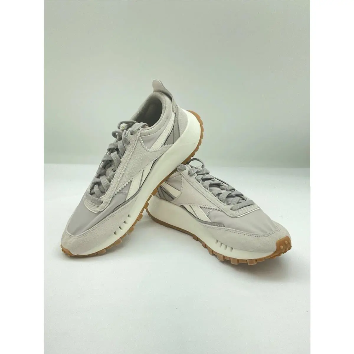 Reebok Classic Leather Legacy Men`s Running Shoe Size 6.5 Sand Stone/chalk