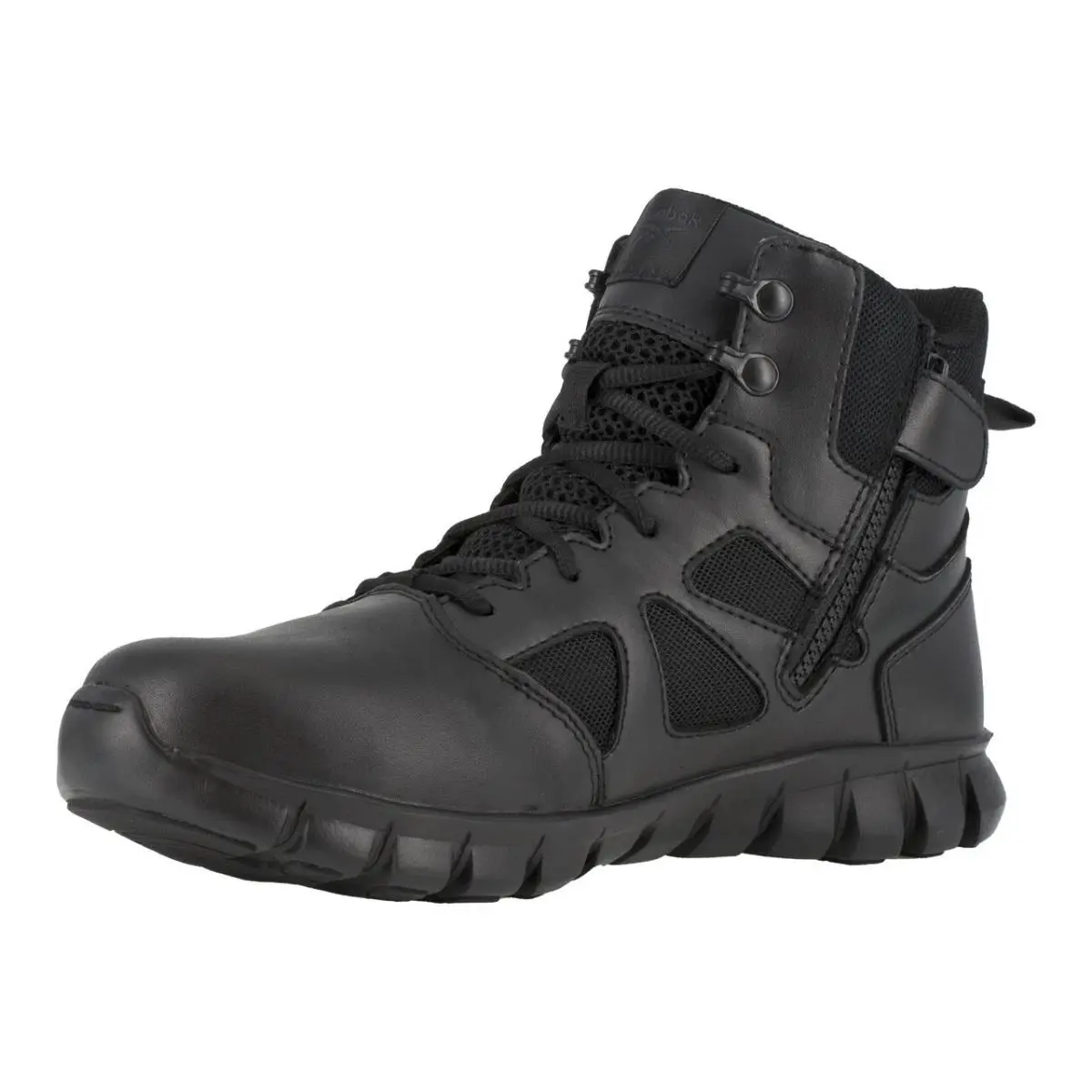 Reebok Sublite Size 9 M Cushion Tactical Womens 6 Side Zipper Black Boots RB086