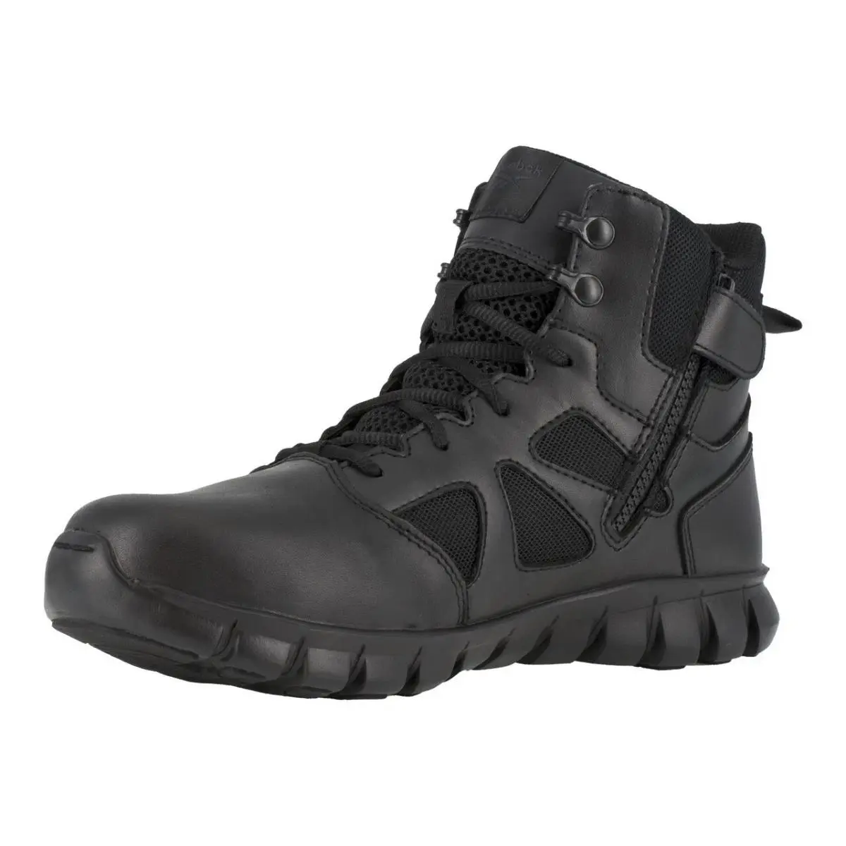 Reebok Sublite Size 9 M Cushion Tactical Womens 6 Side Zipper Black Boots RB086