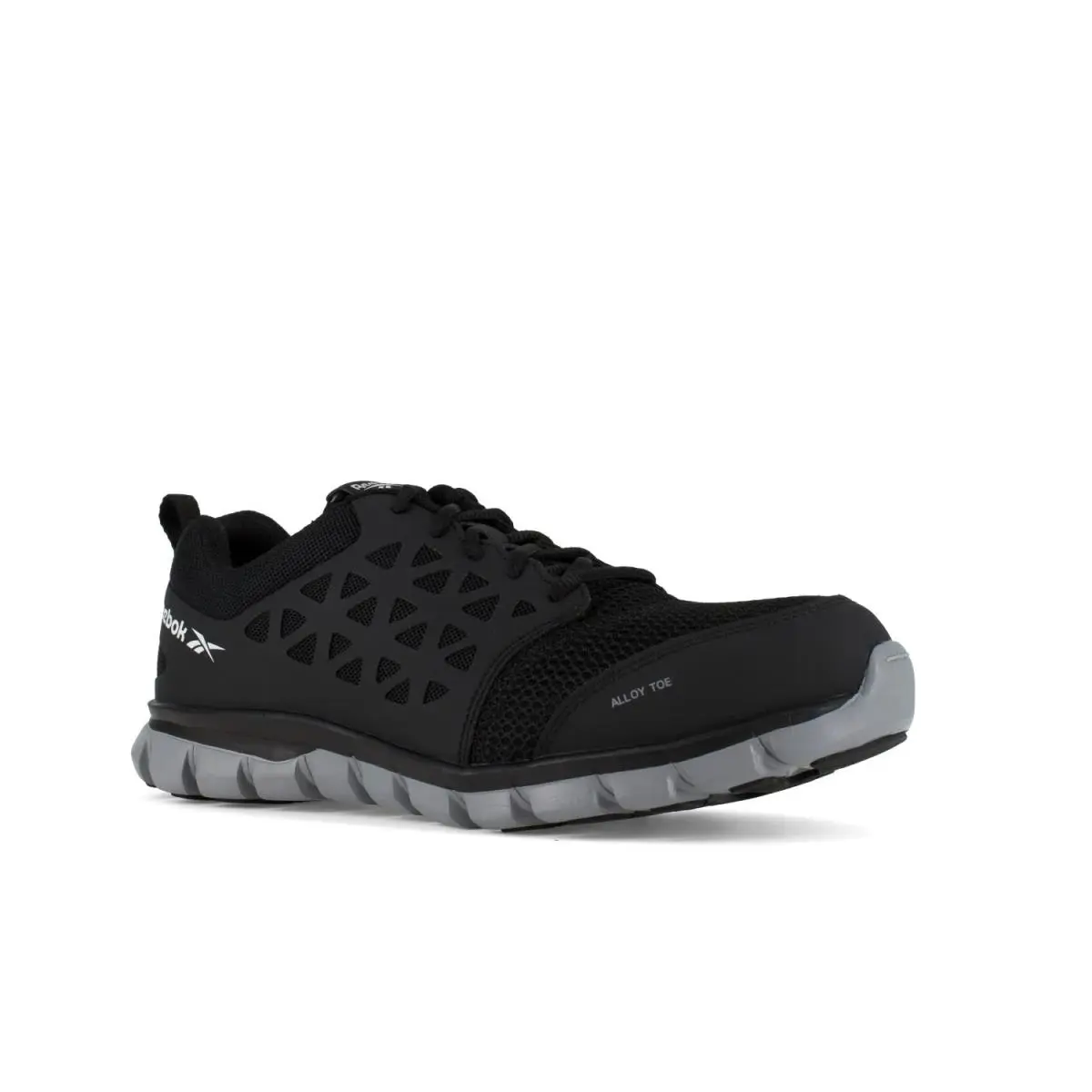 Reebok Work Men`s Sublite Cushion Alloy Toe Comfort Athletic Black - 3.5 Wide