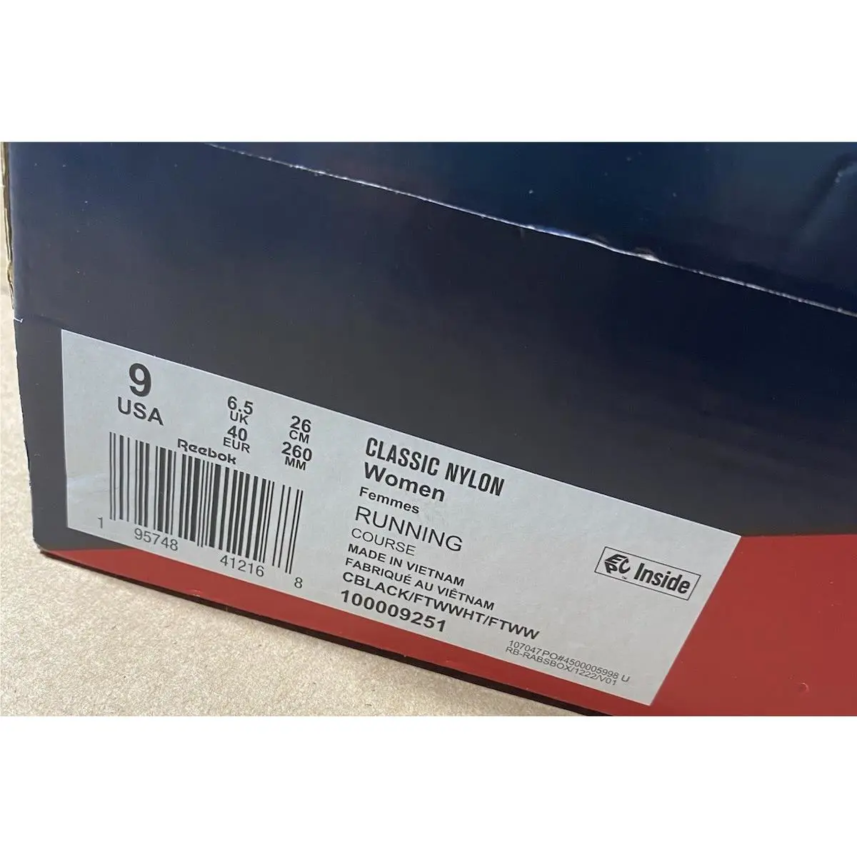 Reebok shoes - Reebok Classic Nylon - Classic Nylon - 100009251/GY7194 - Black, Manufacturer: Black/White (UPC: 195748412151) 1