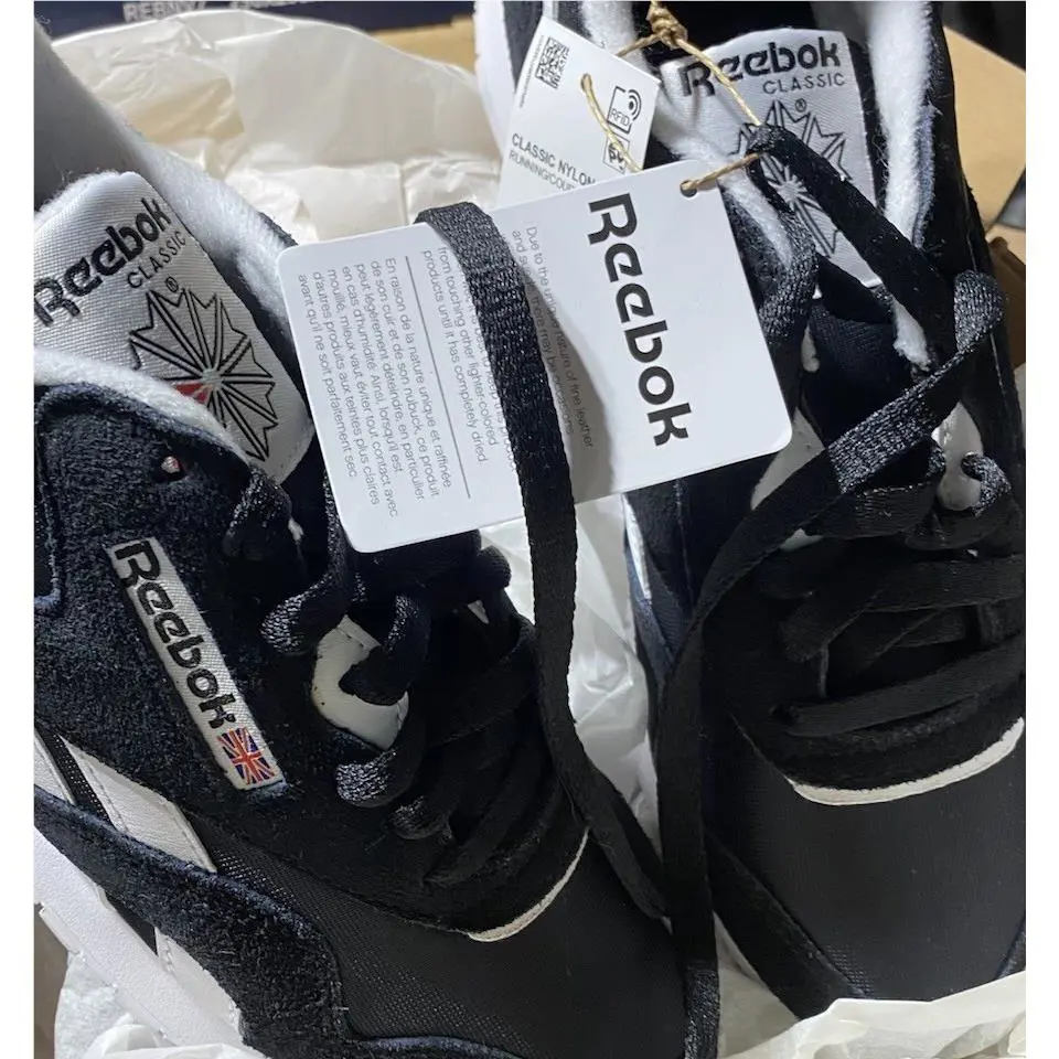 Reebok shoes - Reebok Classic Nylon - Classic Nylon - 100009251/GY7194 - Black, Manufacturer: Black/White (UPC: 195748412151) 4