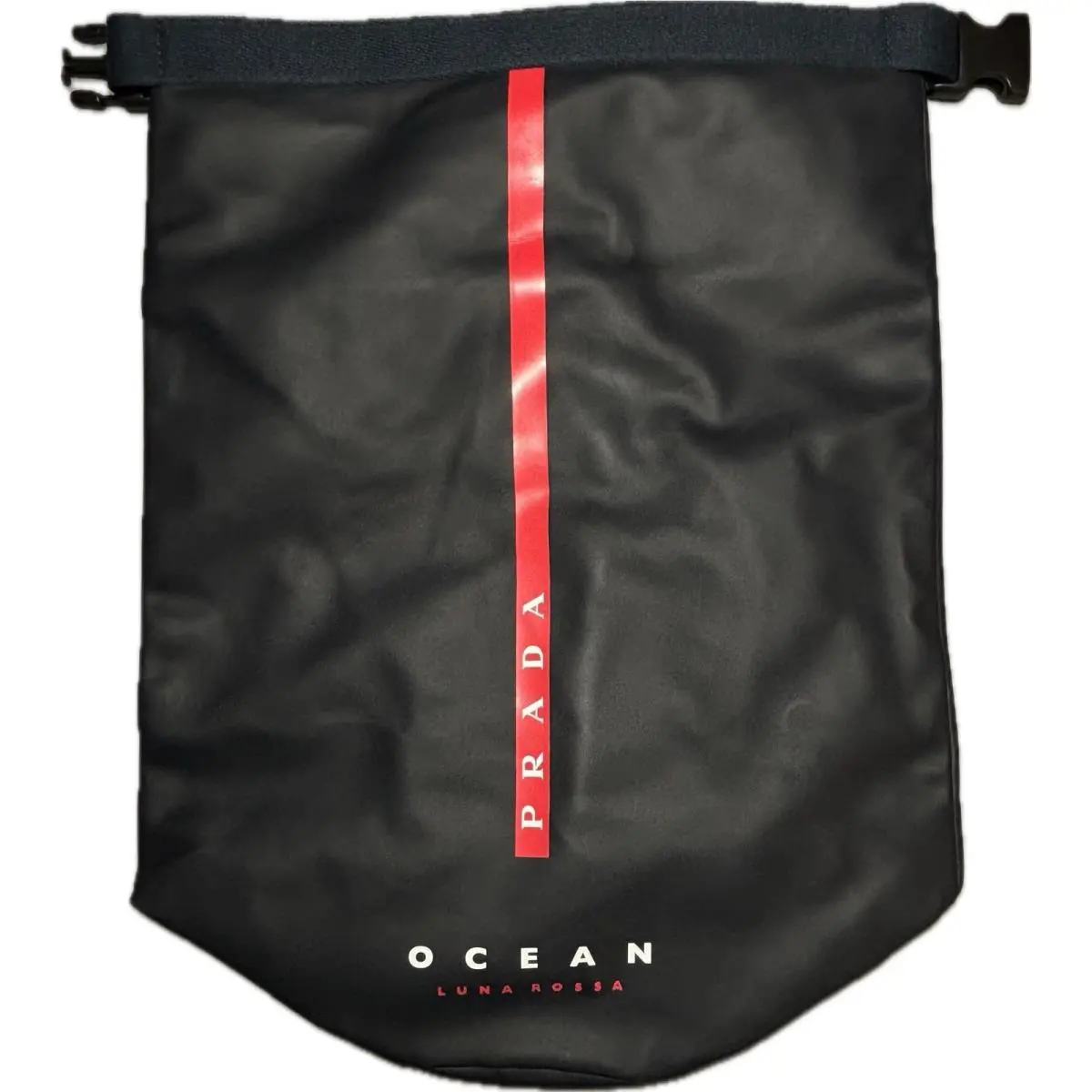 Prada Beauty Luna Rossa Ocean Sailing Dry Bag Black Roll Top Tech Pouch Gwp
