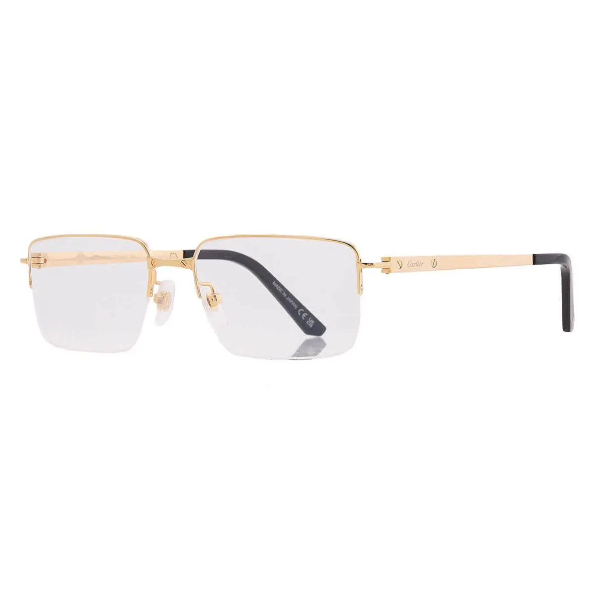 Santos de  Demo Rectangular Men`s Eyeglasses CT0554O 001 56 by Cartier