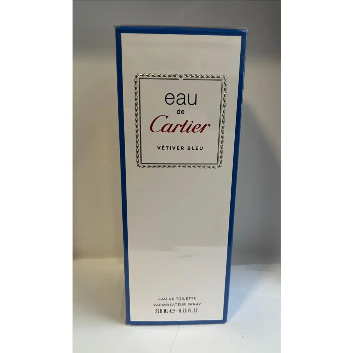Eau DE Cartier Vetiver Bleu by Cartier 6.75 Oz- 200 ml Eau De Toilette Spray
