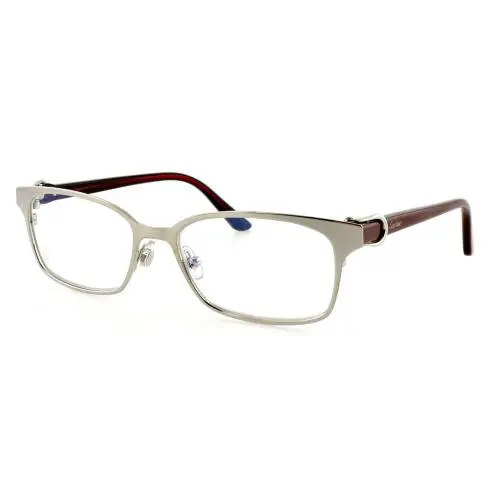 Cartier CT0189O 003 53mm Chrome Silver C Decor Eyeglasses Frames Italy