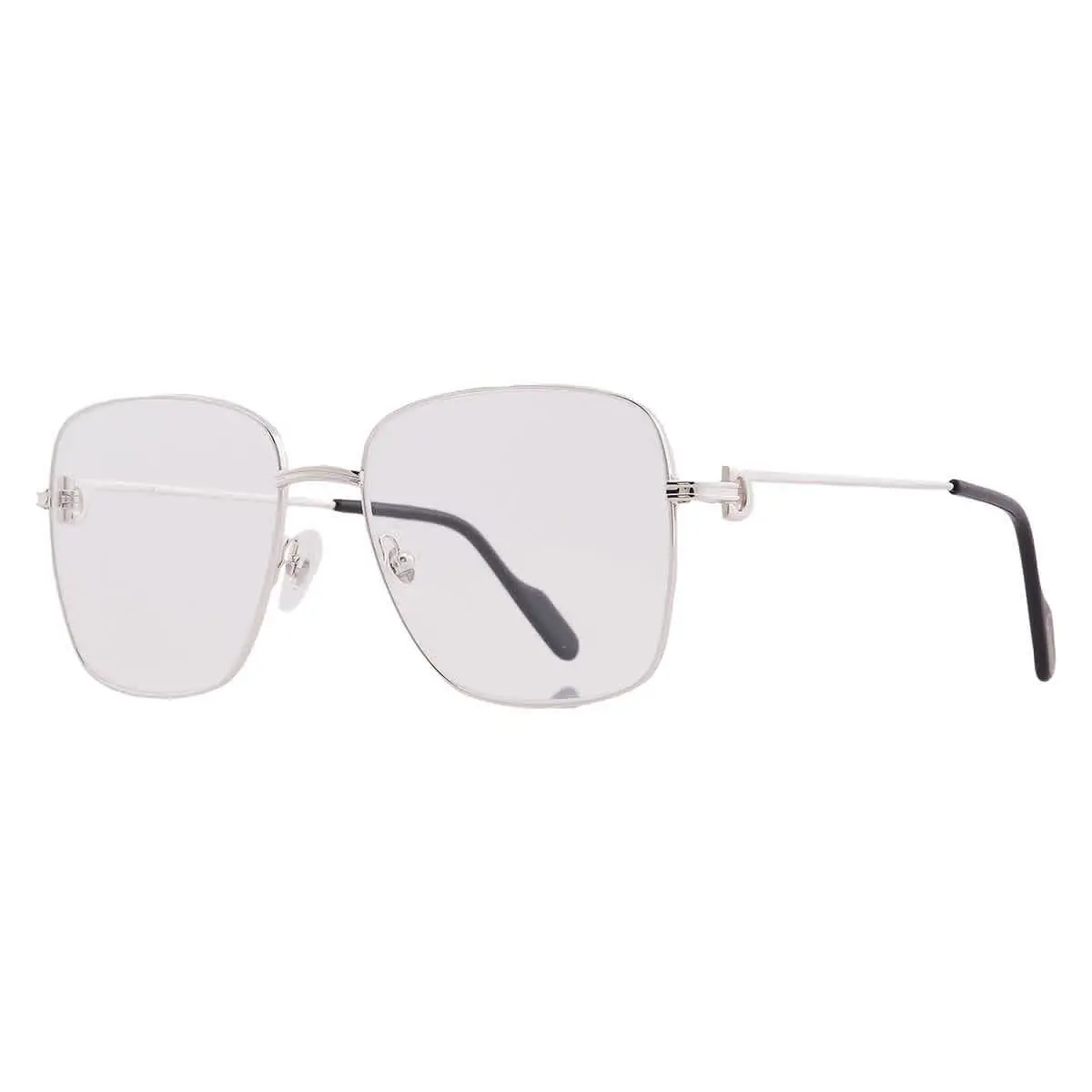 C de silver Demo Square Ladies Eyeglasses CT0253O 001 56 by Cartier
