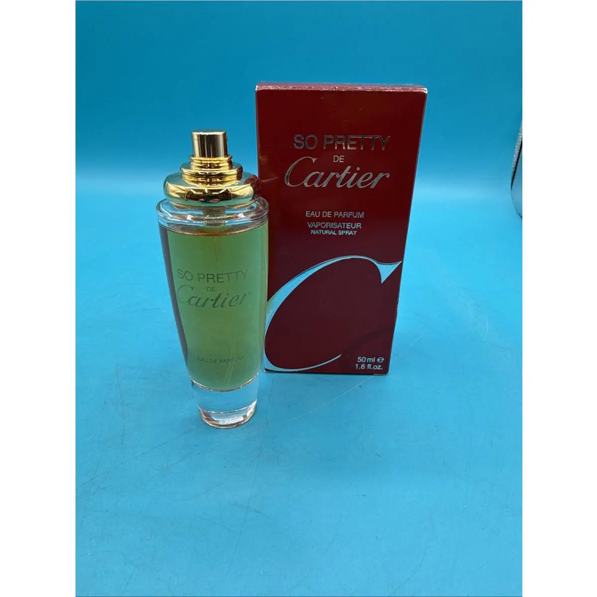 So Pretty De Cartier Eau de Parfum Natural Spray 1.6 oz 50ml w/ Box Missing Cap